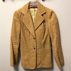 Country Stables - Vintage tan, wide corduroy blazer jacket